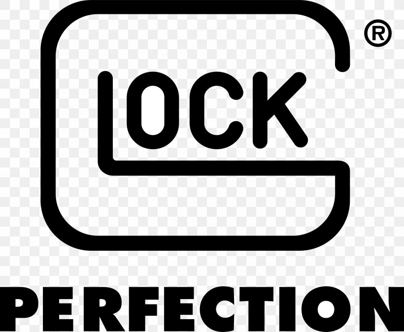 Logo Glock Ges.m.b.H. Firearm Glock 26, PNG, 2400x1973px, Logo, Area, Black And White, Brand, Emblem Download Free