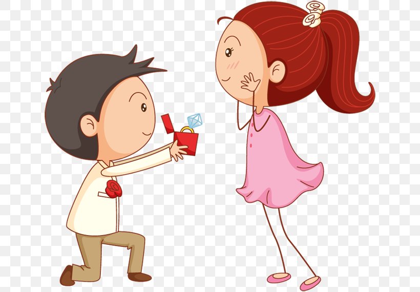 Marriage Proposal Cartoon Royalty-free, PNG, 650x570px, Watercolor, Cartoon, Flower, Frame, Heart Download Free