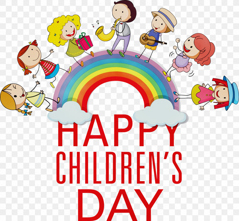 Rainbow, PNG, 3000x2784px, Happy Childrens Day, Aesthetics, Cuteness, Paint, Painting Download Free