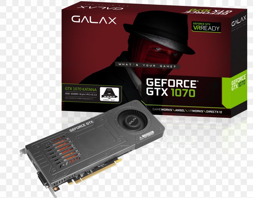 Graphics Cards & Video Adapters NVIDIA GeForce GTX 1070 英伟达精视GTX GALAXY Technology GDDR5 SDRAM, PNG, 2910x2279px, Graphics Cards Video Adapters, Computer Component, Electronic Device, Electronics, Electronics Accessory Download Free