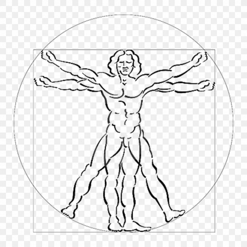 Vitruvian Man De Architectura Drawing, PNG, 900x900px, Watercolor, Cartoon, Flower, Frame, Heart Download Free