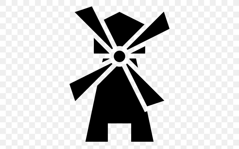 Windmill Logo, PNG, 512x512px, Windmill, Black, Black And White, Brand, Cross Download Free