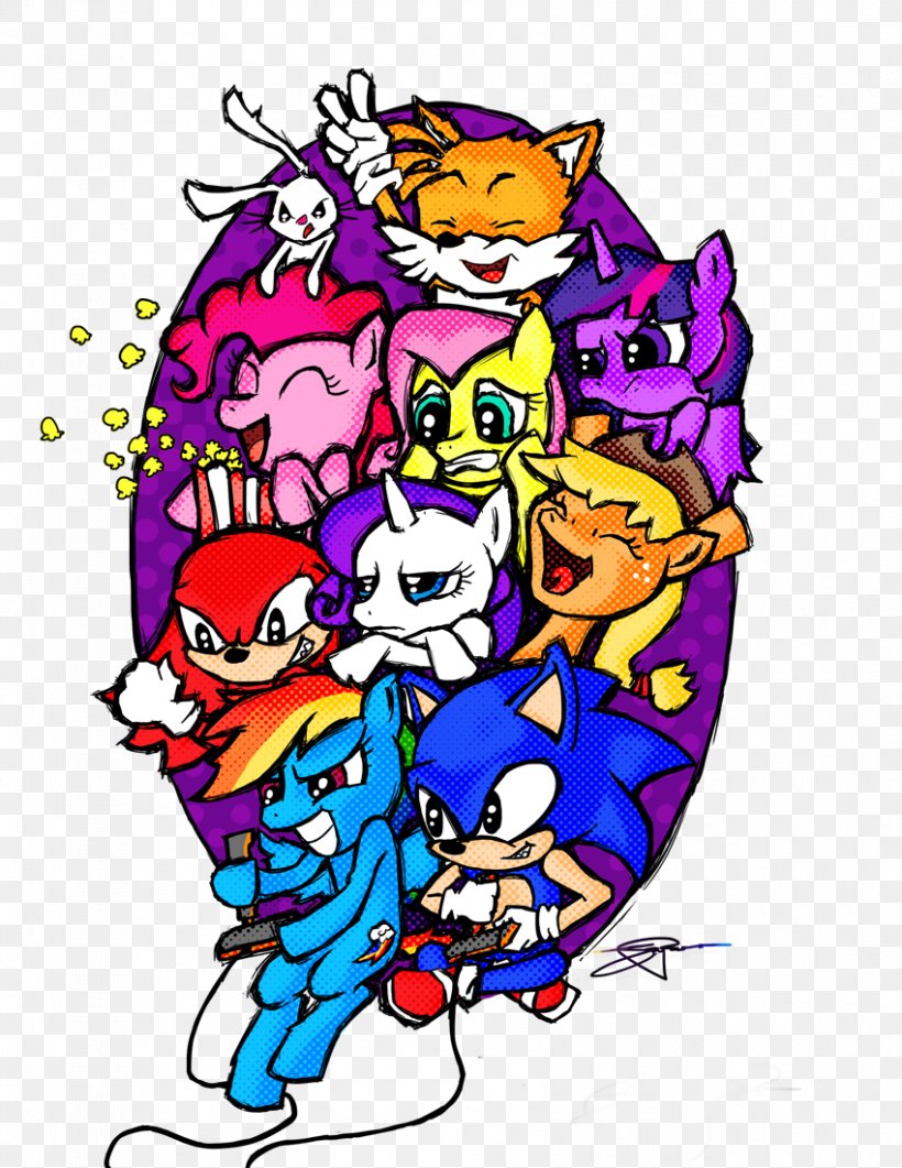 Rarity Pony Rainbow Dash Applejack Sonic The Hedgehog, PNG, 850x1100px, Watercolor, Cartoon, Flower, Frame, Heart Download Free