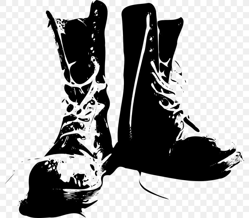 Combat Boot Military Clip Art, PNG, 788x720px, Combat Boot, Black And White, Boot, Clothing, Cowboy Boot Download Free