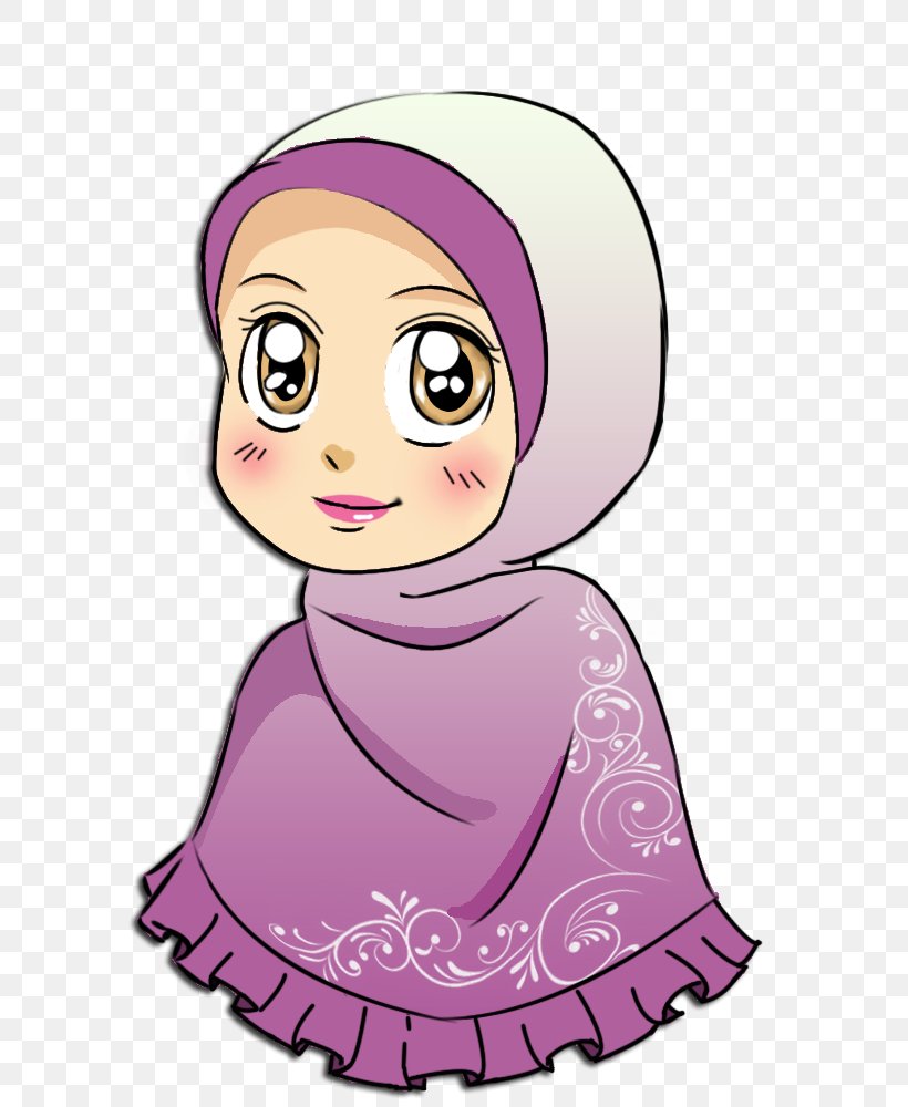 Muslim Hijab Islam Vector Graphics Child, PNG, 590x1000px, Watercolor, Cartoon, Flower, Frame, Heart Download Free