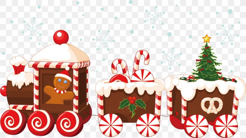 Train Santa Claus Christmas Gingerbread House, PNG, 1058x596px, Christmas, Can Stock Photo, Christmas And Holiday Season, Christmas Decoration, Christmas Jumper Download Free