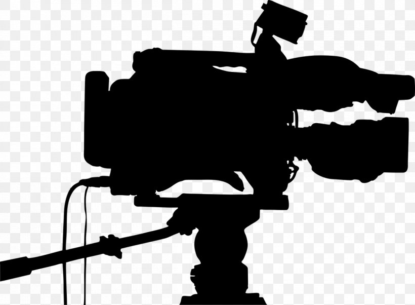 Professional Video Camera Video Cameras Clip Art, PNG, 1200x882px, Professional Video Camera, Black And White, Camera, Camera Accessory, Camera Operator Download Free