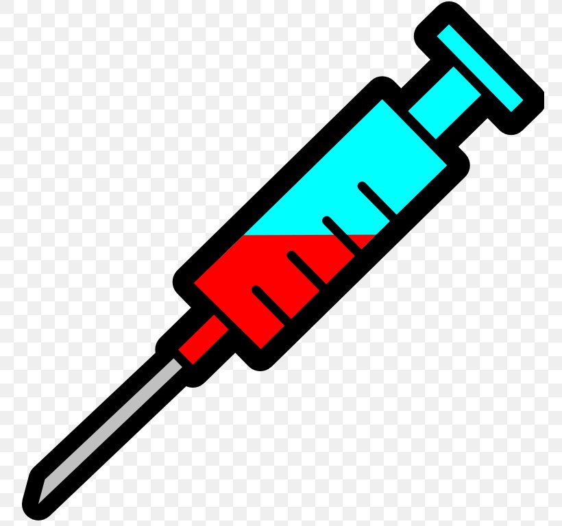 Syringe Hypodermic Needle Injection Medicine Clip Art, PNG, 768x768px, Syringe, Blood, Free Content, Hypodermic Needle, Injection Download Free