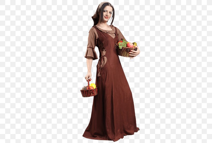 Middle Ages Robe Peasant English Medieval Clothing, PNG, 555x555px, Middle Ages, Bodice, Chemise, Clothing, Costume Download Free