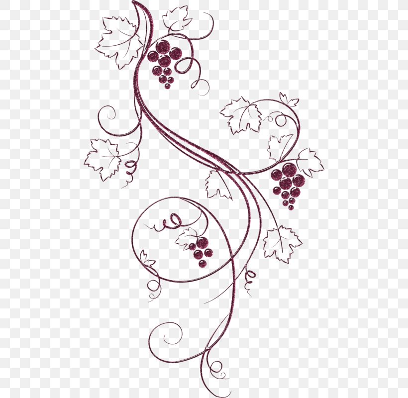 Common Grape Vine Wine Drawing Clip Art, PNG, 484x800px, Watercolor, Cartoon, Flower, Frame, Heart Download Free
