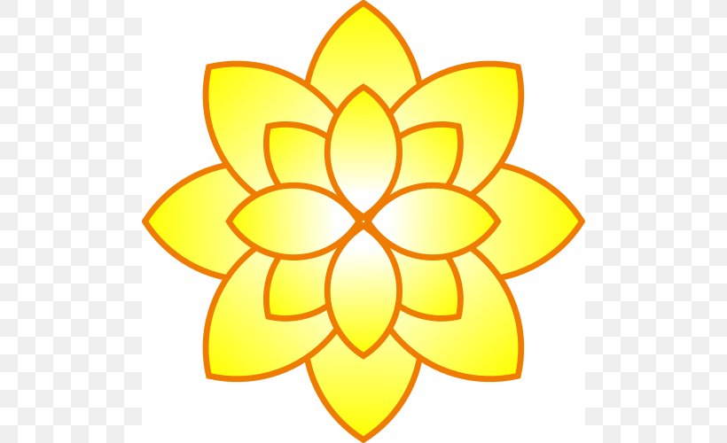 Flower Yellow Clip Art, PNG, 500x500px, Flower, Area, Art, Color, Cut Flowers Download Free
