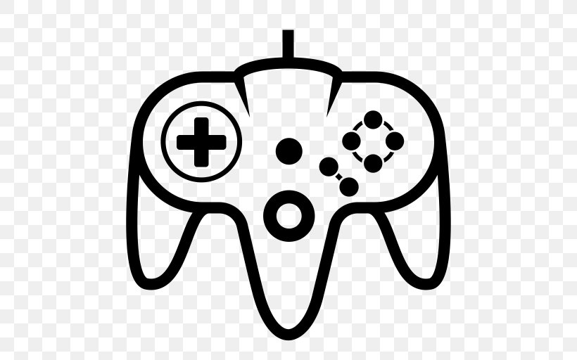 Nintendo 64 Controller Super Nintendo Entertainment System Wii Video Game, PNG, 512x512px, Nintendo 64, Arcade Game, Black, Black And White, Game Download Free