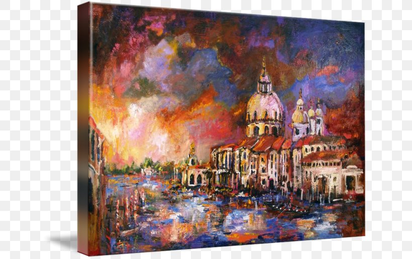 Painting Grand Canal Acrylic Paint Gallery Wrap Modern Art, PNG, 650x516px, Painting, Acrylic Paint, Acrylic Resin, Amusement Park, Art Download Free