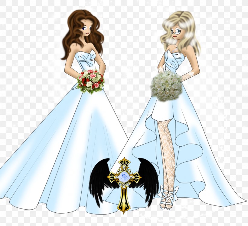 Bride Gown Wedding Cartoon, PNG, 1024x936px, Watercolor, Cartoon, Flower, Frame, Heart Download Free