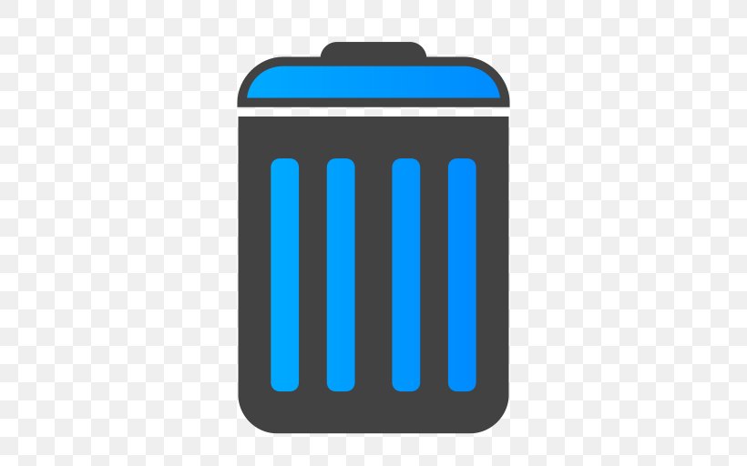 Trash Iconfinder, PNG, 512x512px, Trash, Blue, Brand, Creative Commons License, Electric Blue Download Free