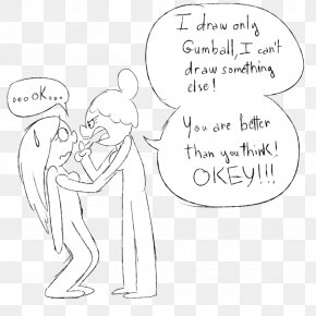 You're Not You When You're Hungry - Finger Line Art Homo Sapiens Sketch PNG
