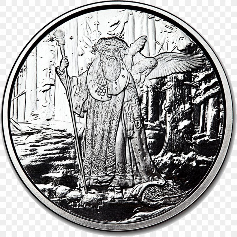 Silver Coin Loki Celtic Mythology Deity, PNG, 900x901px, Coin, Black And White, Bullion, Celtic Deities, Celtic Mythology Download Free