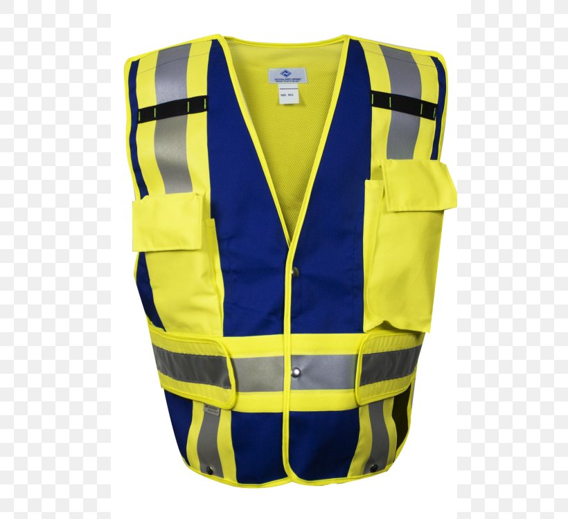 Gilets High-visibility Clothing Laborer Yellow, PNG, 500x750px, Gilets, Blue, Catalog, Clothing, Cobalt Blue Download Free