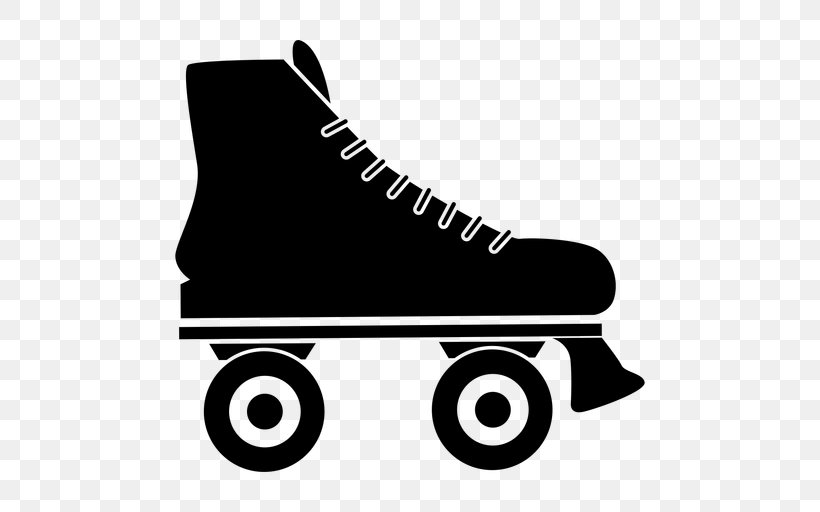 Roller Skates Roller Skating Patín Ice Skating Clip Art, PNG, 512x512px, Roller Skates, Area, Black, Black And White, Footwear Download Free