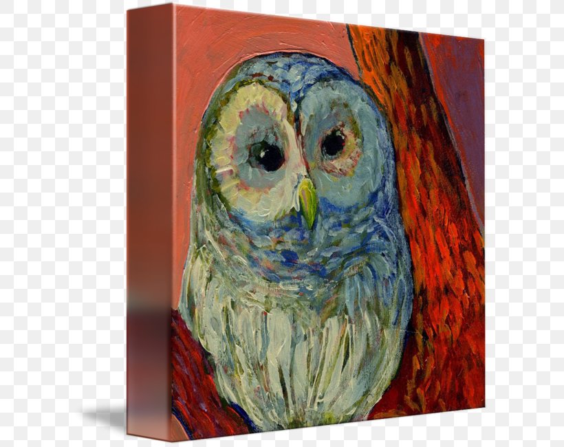 Owl Painting Gallery Wrap The NeverEnding Story Canvas, PNG, 606x650px, Owl, Art, Art Of Jennifer Lommers, Beak, Bird Download Free