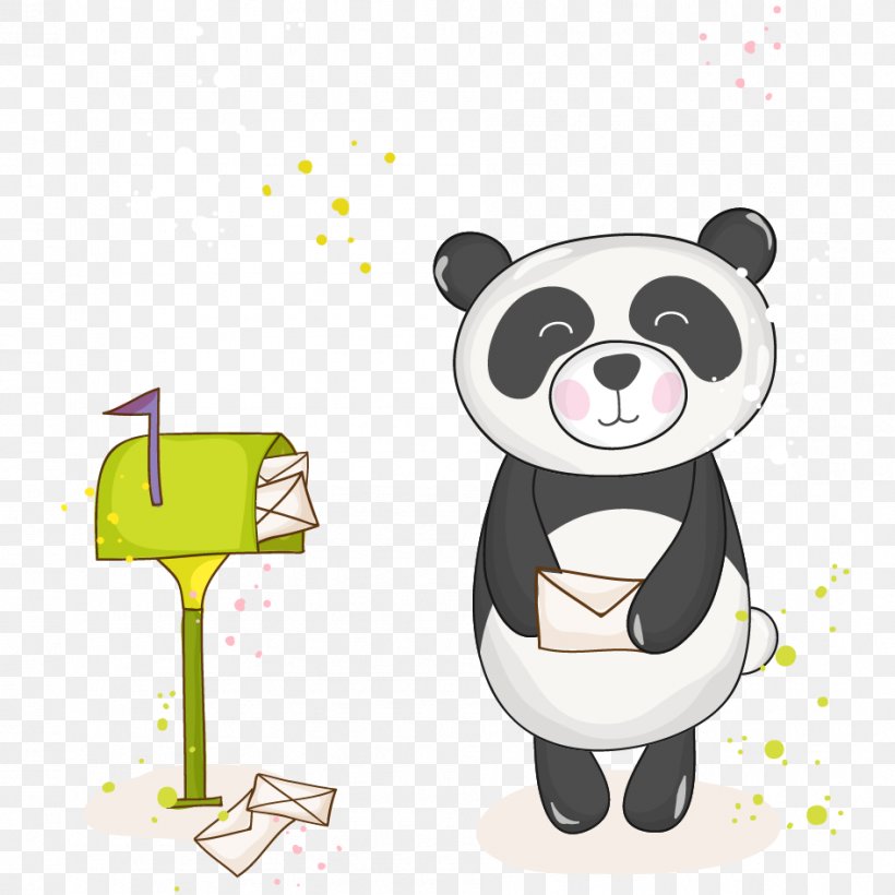 Giant Panda Bear Baby Shower Illustration, PNG, 945x945px, Giant Panda, Baby Shower, Bear, Carnivoran, Cartoon Download Free