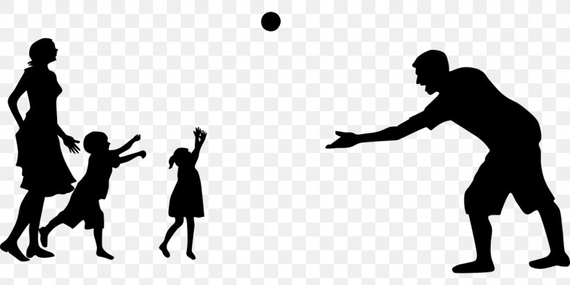 Kids Playing Cartoon, PNG, 1280x640px, Silhouette, Ball Game, Child, Father, Happy Download Free