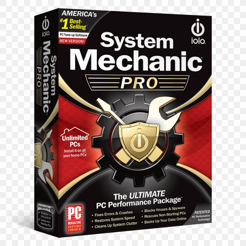 System Mechanic Iolo Technologies Computer Software Antivirus Software Computer Utilities & Maintenance Software, PNG, 1000x1000px, System Mechanic, Antivirus Software, Avg Pc Tuneup, Brand, Ccleaner Download Free