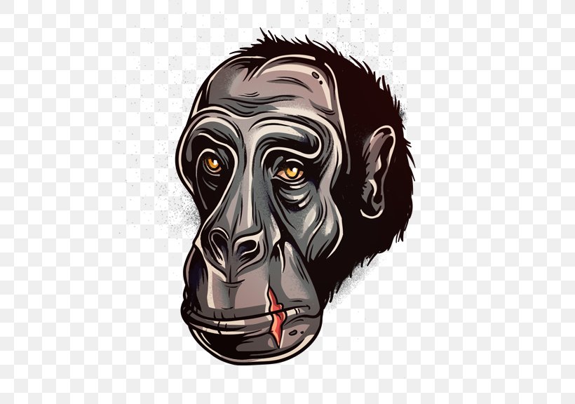 Ape Cartoon Chimpanzee Illustrator, PNG, 500x576px, Ape, Animal, Art, Artist, Automotive Design Download Free