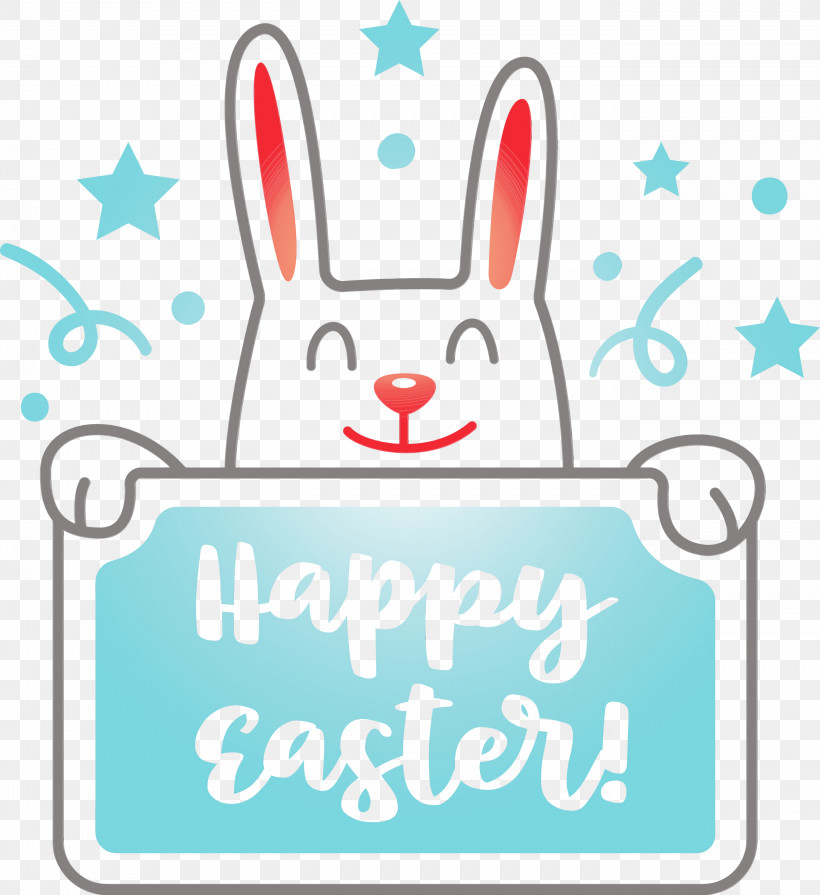 Easter Bunny, PNG, 2747x3000px, Happy Easter, Easter Bunny, Paint, Rabbit, Sticker Download Free