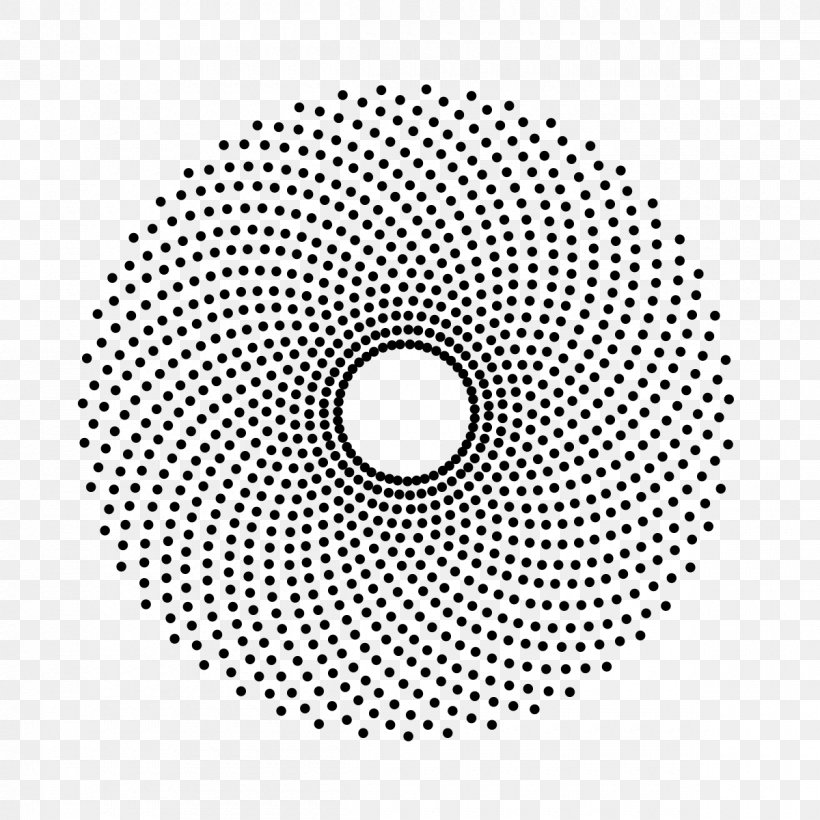 Phyllotaxis Golden Spiral Fibonacci Number Golden Ratio, PNG, 1200x1200px, Phyllotaxis, Area, Black And White, Brand, Common Sunflower Download Free