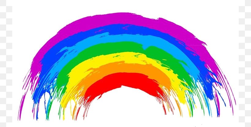 Rainbow Ink Color Clip Art, PNG, 740x415px, Rainbow, Arc, Color, Feather, Fundal Download Free