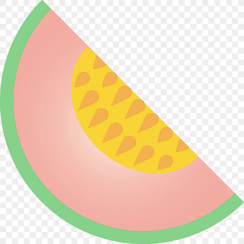 Yellow Line Fruit Circle Melon, PNG, 3000x3000px, Melon, Circle, Fruit, Line, Paint Download Free