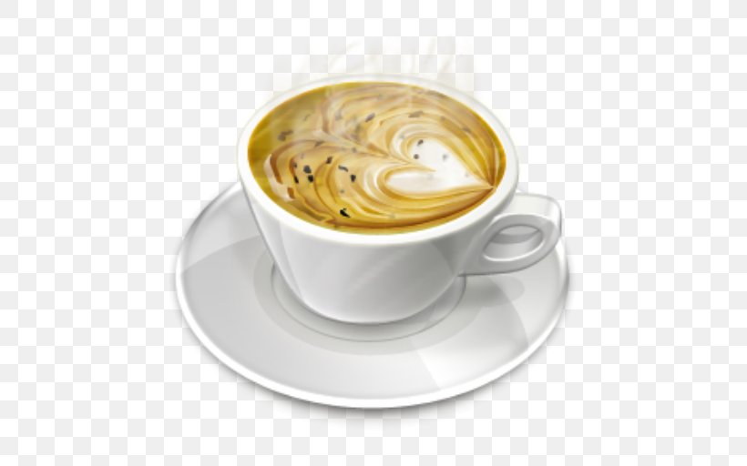Coffee Cup Latte Clip Art, PNG, 512x512px, Coffee, Cafe Au Lait, Caffeine, Cappuccino, Coffee Bean Download Free