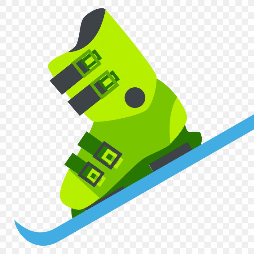 Emoji Skiing Ski Boots Winter Sport, PNG, 1024x1024px, Emoji, Brand, Emoticon, Grass, Green Download Free