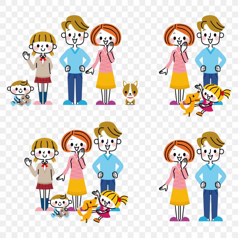 Family Royalty-free Photography Illustration, PNG, 1000x1000px, Family, Animal Figure, Area, Artwork, Cartoon Download Free