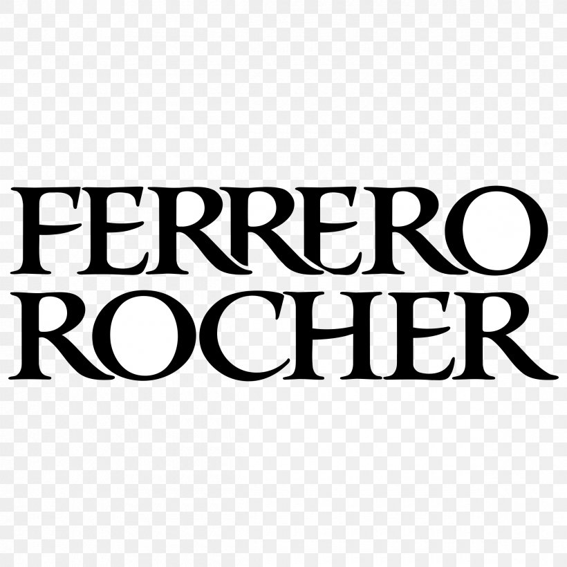 Ferrero Rocher Logo Brand Font Chocolate, PNG, 2400x2400px, Ferrero Rocher, Area, Black, Black And White, Black M Download Free