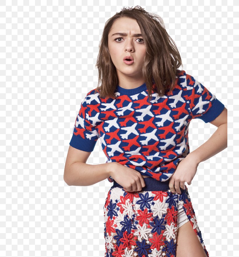 Maisie Williams Los Angeles Game Of Thrones Nylon, PNG, 740x882px, Maisie Williams, Actor, Arya Stark, Blouse, Blue Download Free
