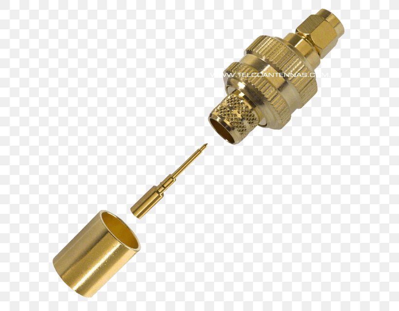 SMA Connector Electrical Connector Crimp BNC Connector Coaxial Cable, PNG, 640x640px, Sma Connector, Ac Power Plugs And Sockets, Aerials, Bnc Connector, Brass Download Free