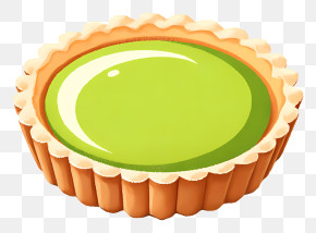 Matcha Custard Tart - Green Tart With Crust PNG