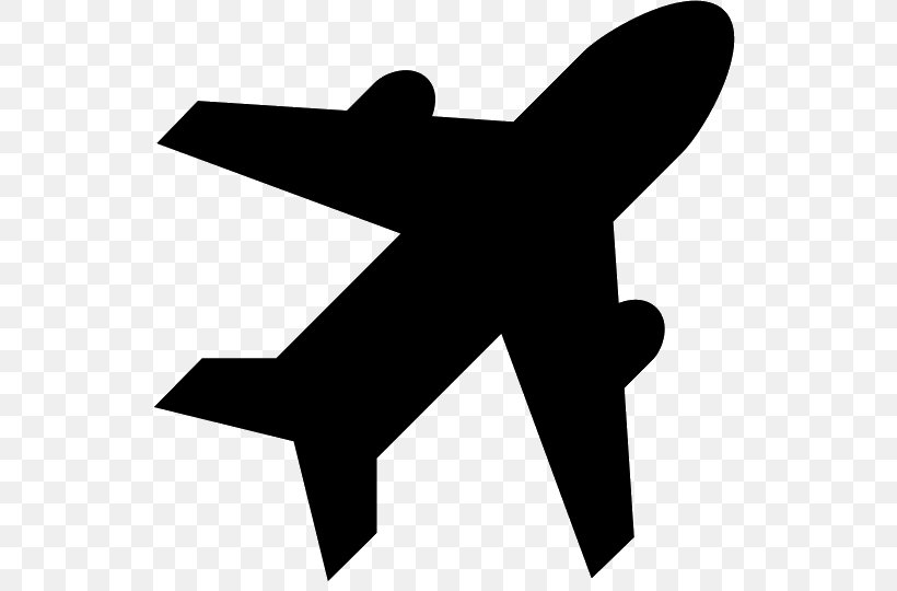 Airplane Icon Design Airport, PNG, 540x540px, Airplane, Aircraft, Airport, Black And White, Font Awesome Download Free
