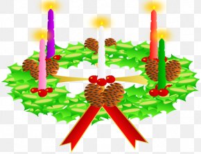 Seaweed Wreath - Santa Claus Advent Wreath Advent Sunday Clip Art PNG