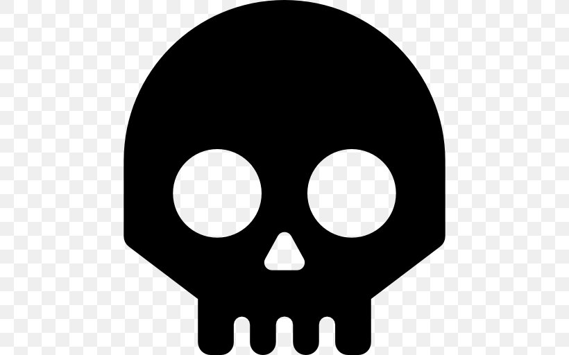 Skull Bone, PNG, 512x512px, Skull, Black, Black And White, Bone, Calavera Download Free