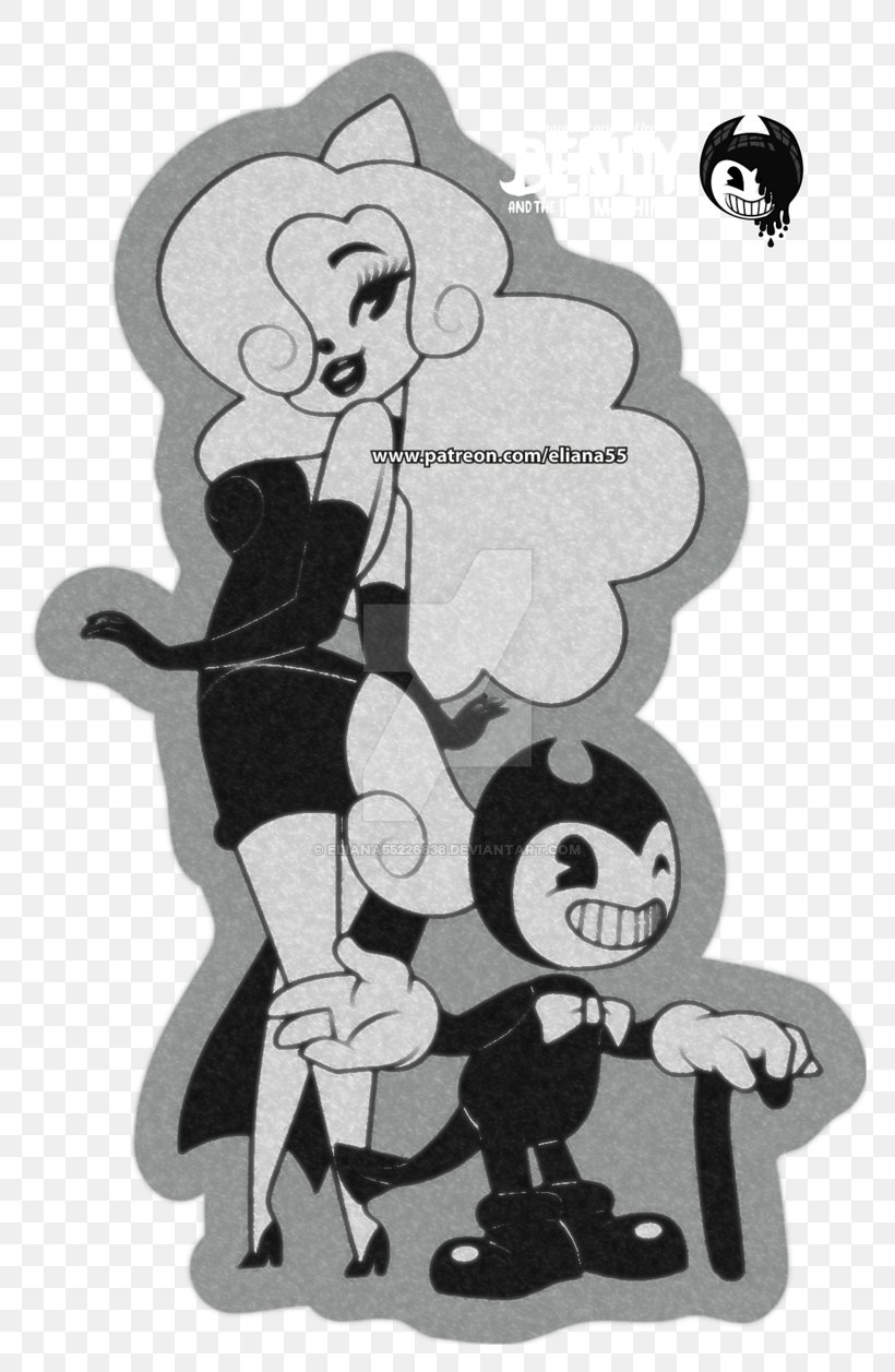 Bendy And The Ink Machine Game Television Drawing, PNG, 800x1257px, 2017, Bendy And The Ink Machine, Art, Black And White, Cartoon Download Free