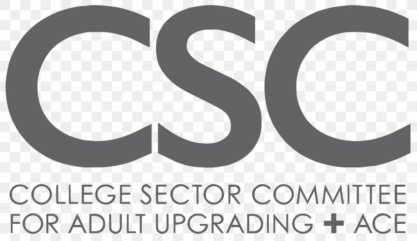 COLLEGE SECTOR COMMITTEE FOR ADULT UPGRADING Logo Trademark, PNG, 2786x1617px, College, Black And White, Brand, Logo, Monochrome Download Free