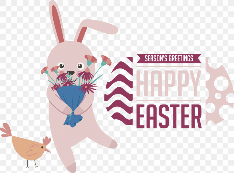 Easter Bunny, PNG, 3379x2501px, Rabbit, Biology, Cartoon, Easter Bunny, I Feel Love Download Free