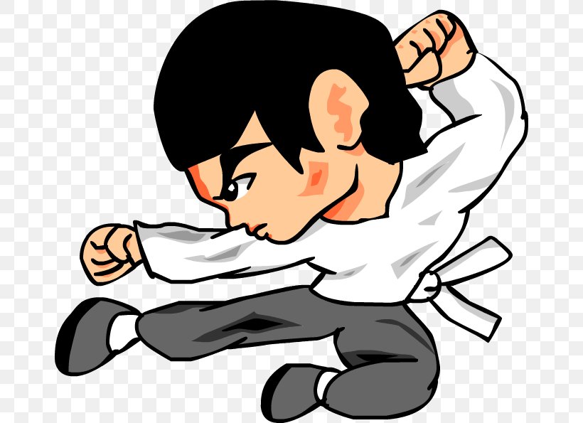 Flying Kick Karate Taekwondo Drawing, PNG, 666x595px, Watercolor, Cartoon, Flower, Frame, Heart Download Free
