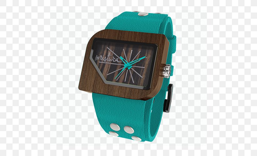 Wood Watch Turquoise Material Blue, PNG, 500x500px, Wood, Accessoire, Aqua, Black, Blue Download Free