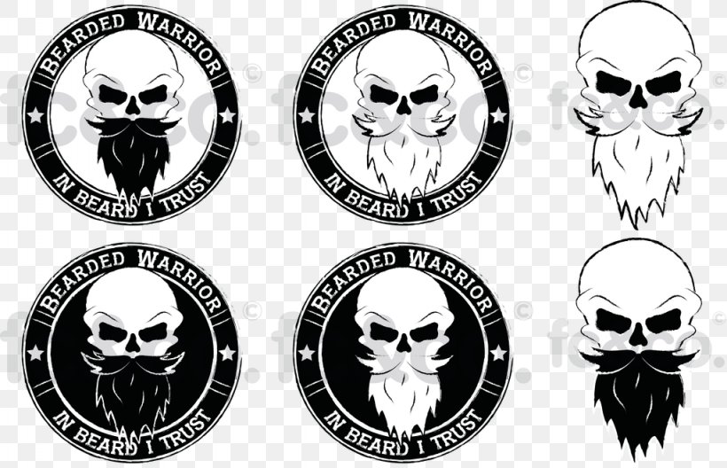 Beard Skull Logo Goatee, PNG, 1024x660px, Beard, Alloy Wheel, Black And White, Body Jewelry, Bone Download Free