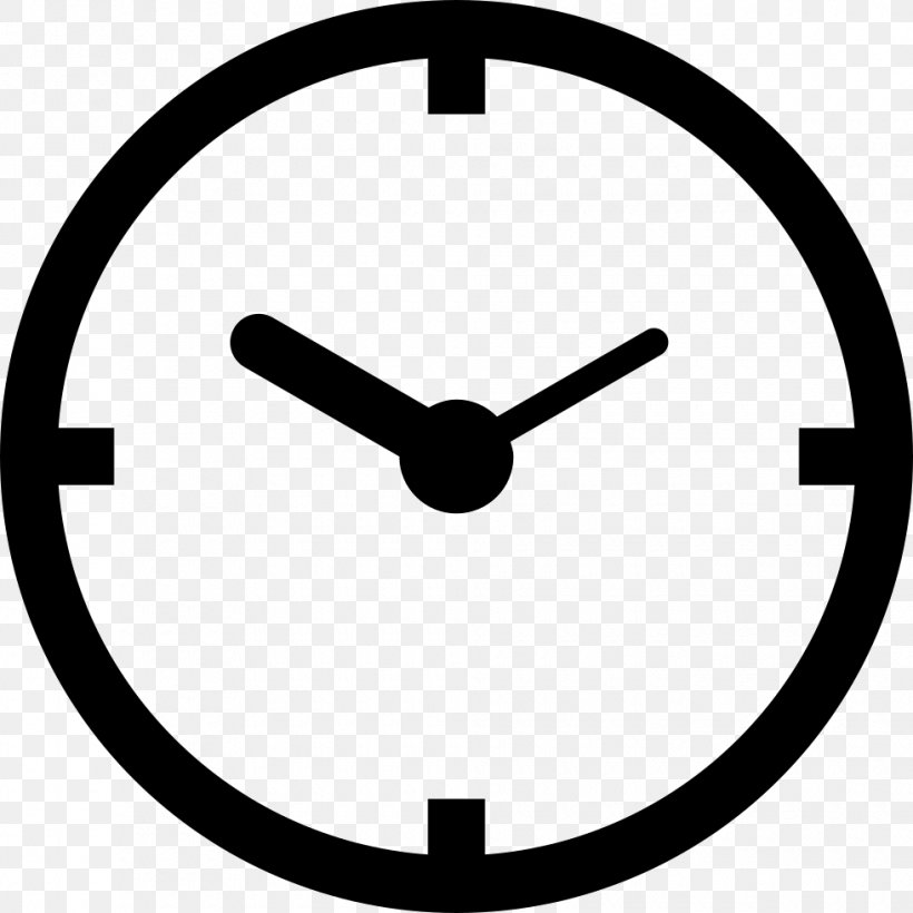 Alarm Clocks Symbol Time & Attendance Clocks, PNG, 980x980px, Clock, Alarm Clocks, Black And White, Icon Design, Symbol Download Free