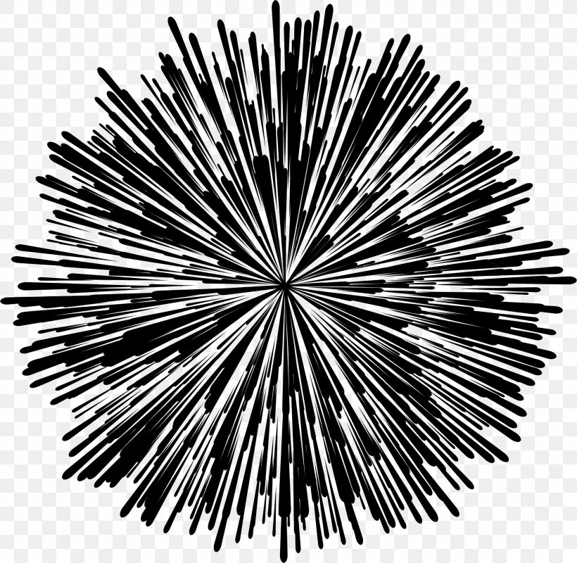 Black And White Fireworks Drawing Clip Art, PNG, 2312x2256px, Black And White, Abstract Art, Black, Drawing, Fireworks Download Free